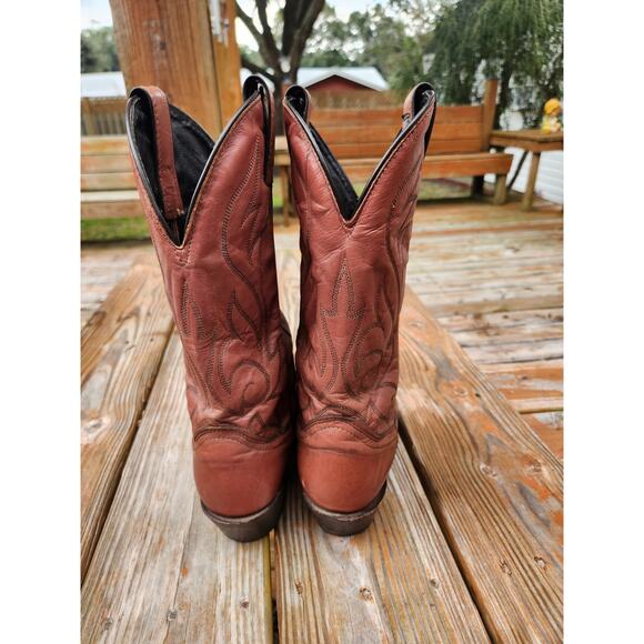 Laredo Brown Western Cowboy Snip Toe Boots Women's Size 8D - Picture 4 of 7